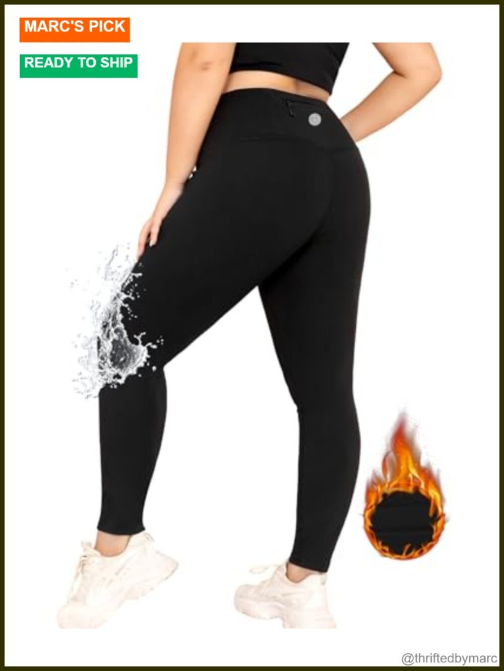 Women's Plus Size Fleece Lined Leggings High Waist Warm Thermal Workout Pants